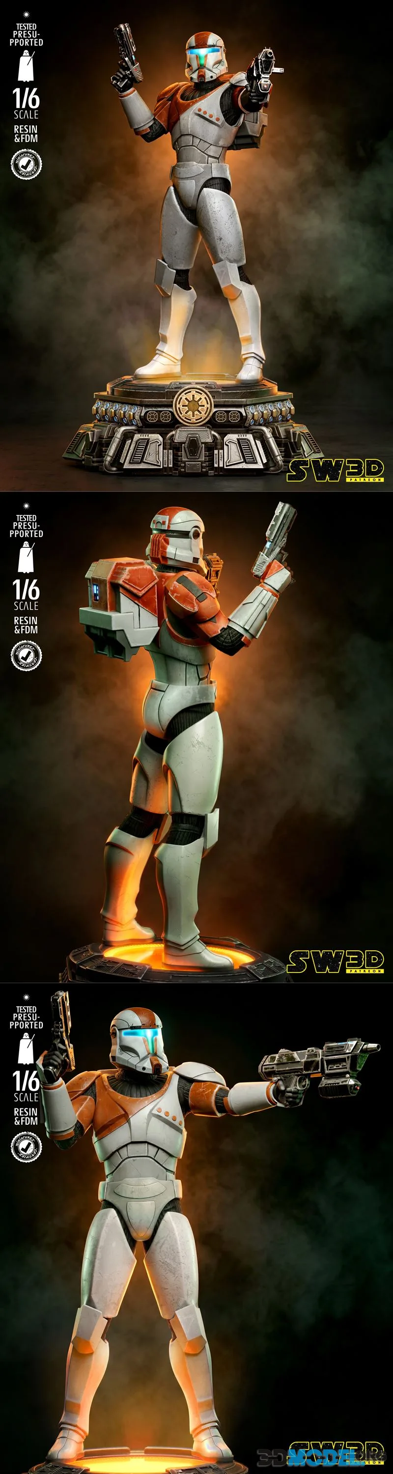 SW3D - Clone Commando Sculpture – Printable
