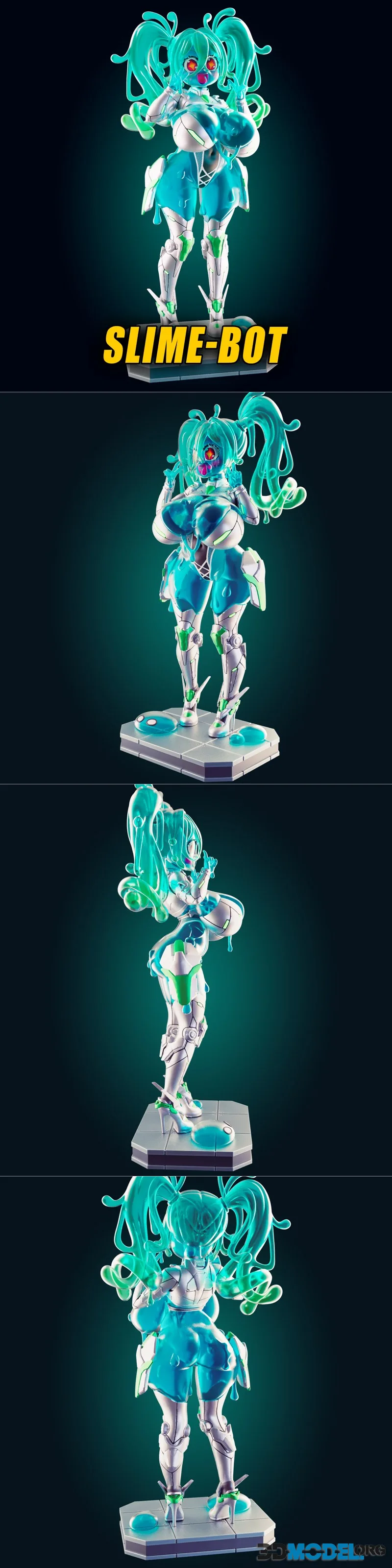 Officer Rhu - Slime Bot Mecha Girl – Printable