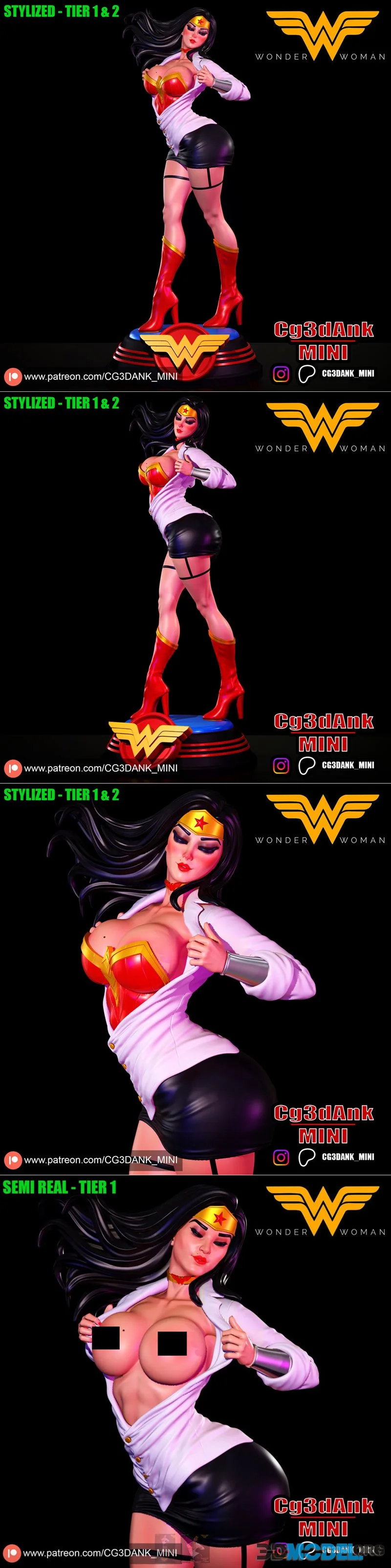 Cg3dAnk Mini - Wonder Woman – Printable