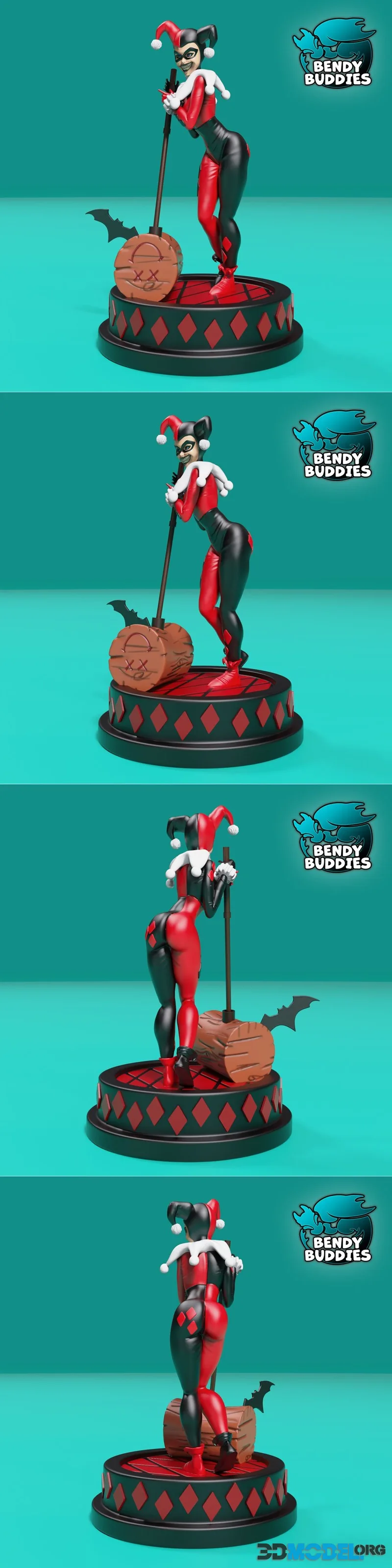 Bendy Buddies - Harley Quinn Classic (Fanart) – Printable