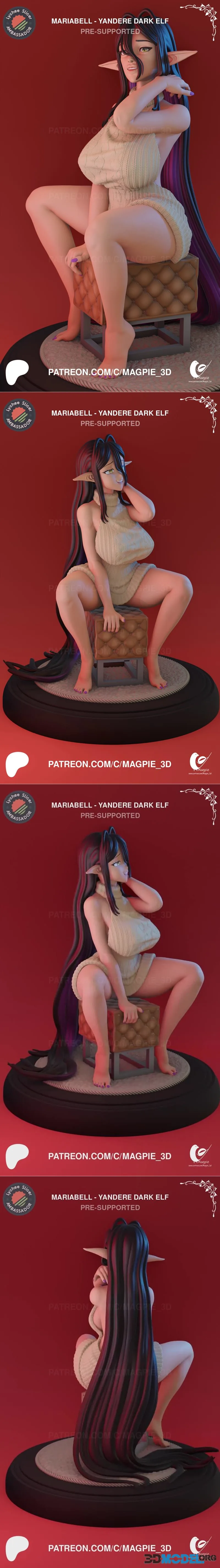 Magpie 3D - Mariabelle - Yandere Dark Elf – Printable