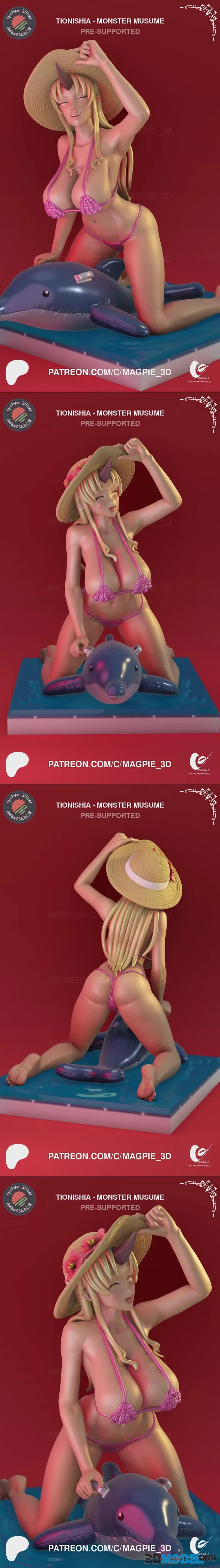 Magpie 3D - Tionishia (Tio) - Monster Musume - Anime Figure – Printable