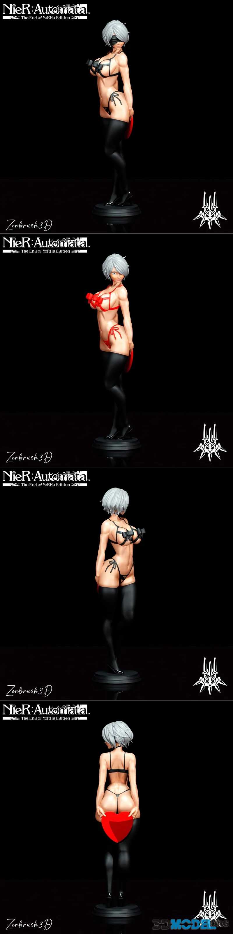 Zenbrush3d - 2B - Nier Automata - Valentine's Day – Printable