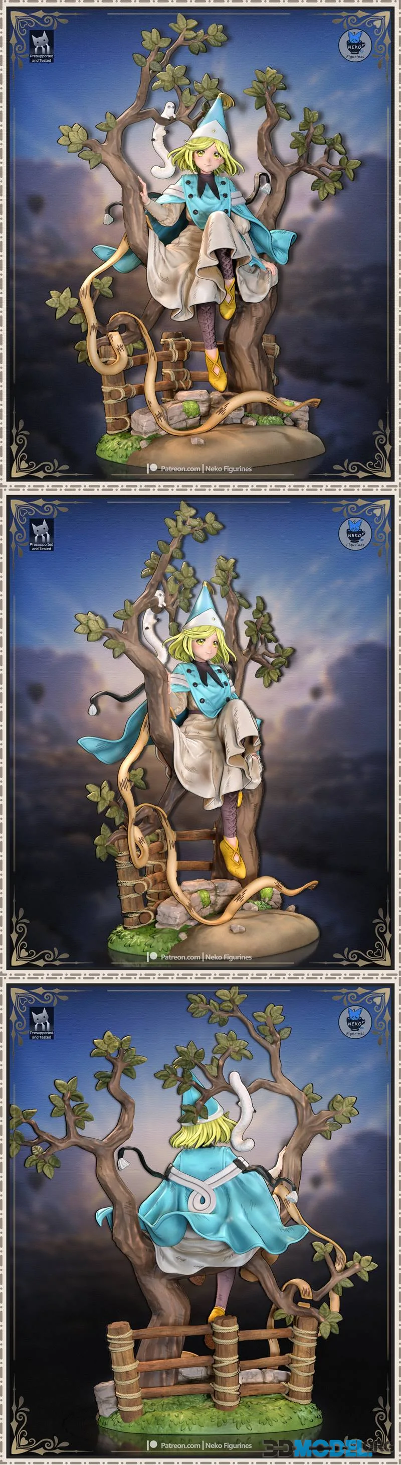 Neko Figurines - Coco (Witch Hat Atelier) – Printable