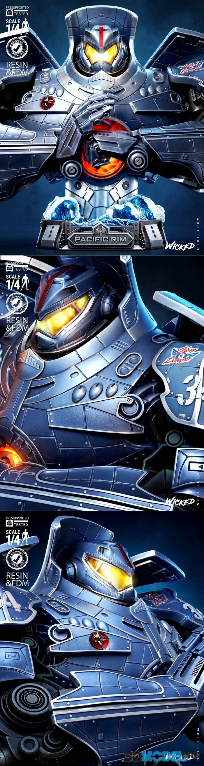 Wicked - Gipsy Danger Portrait Bust – Printable