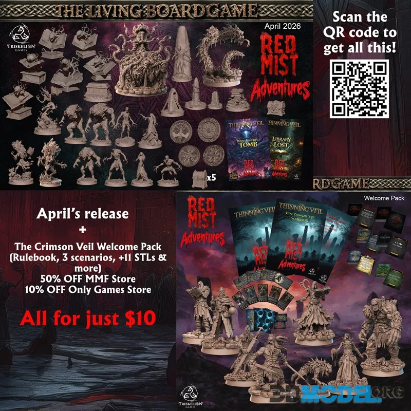 Triskelion Games - Red Mist Adventures April 2026 – Printable