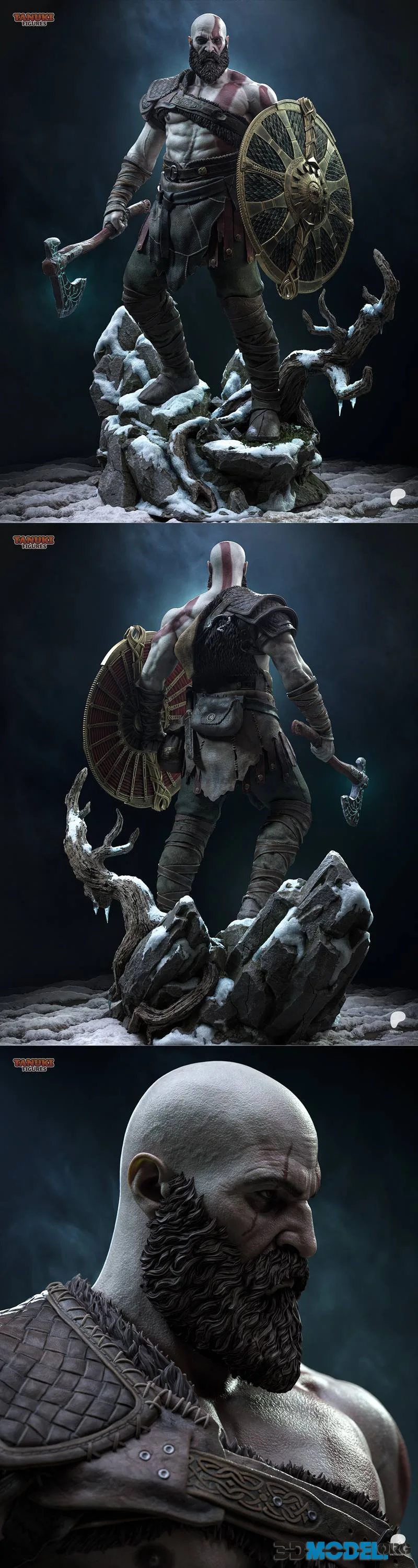 Tanuki Figures - Kratos - God of War – Printable