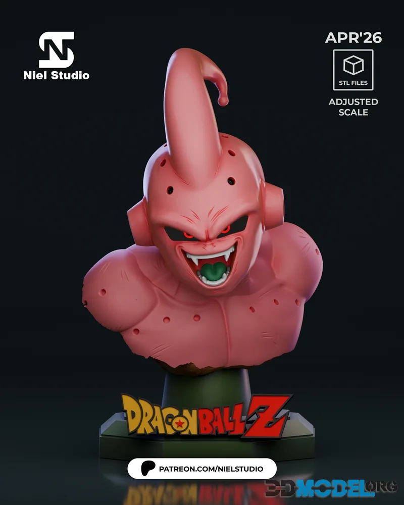 Niel Studio - Kid Buu Bust – Printable