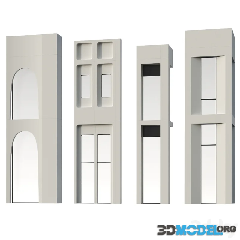 4 patterns for creating house facades (1st floor, standard floor, injection, parapet)