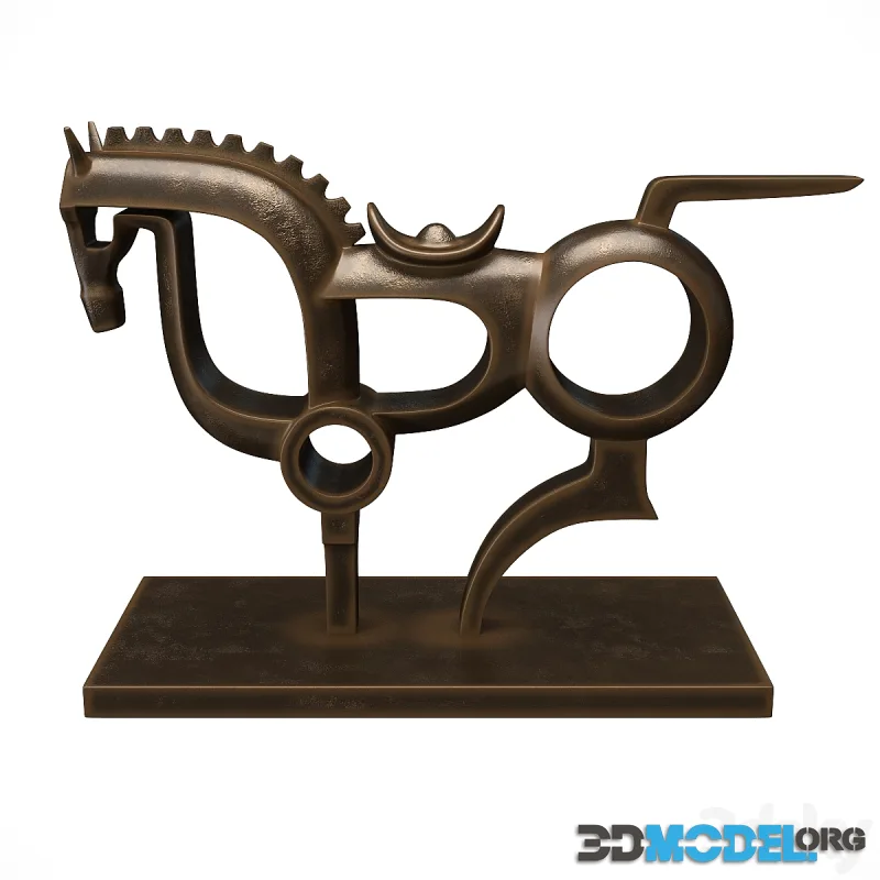 A statuette of a horse