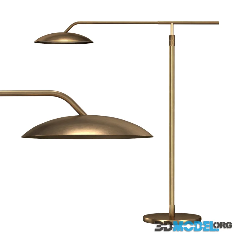 ASHER FLOOR LAMP - ANTIQUED BRASS