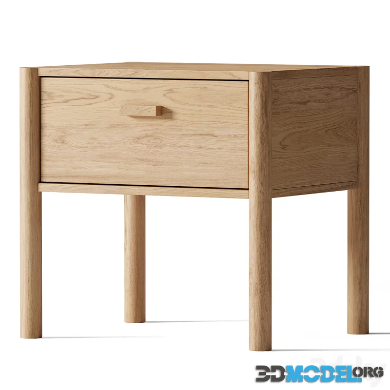 Axel Oak Bedside Table