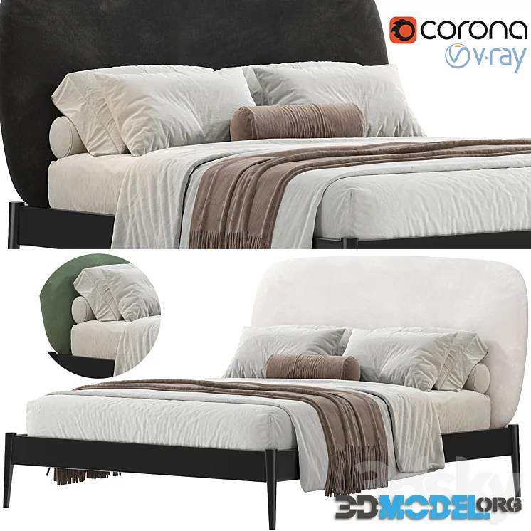 Bed Saomi 160 Velvet Olive