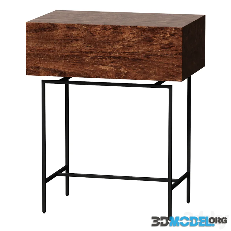 Bedside table Oreko walnut
