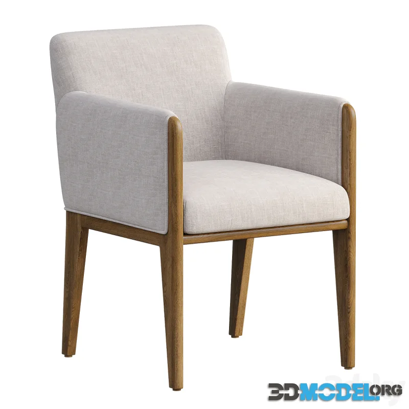 Casa Viva Ivory White Upholstered Dining Armchair