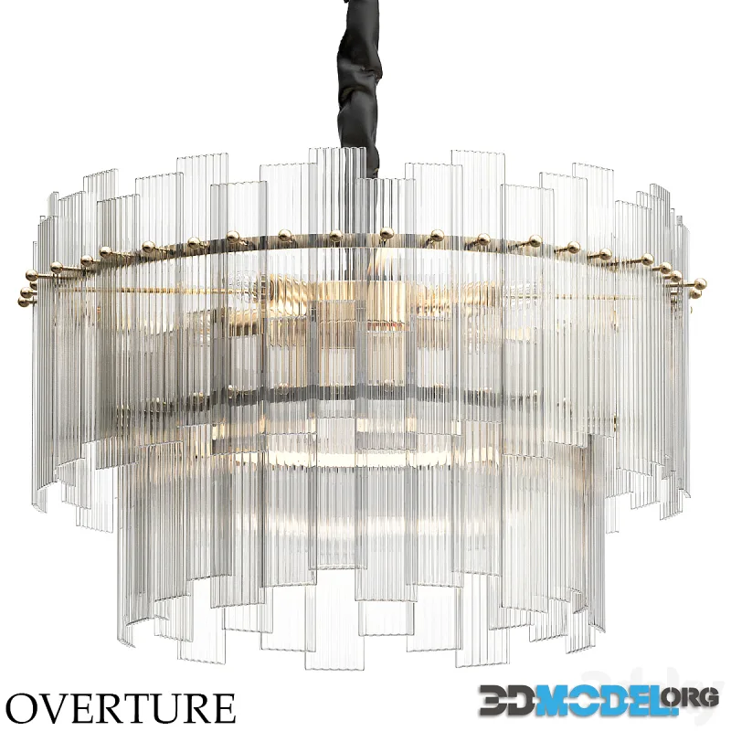 CHANDELIER IN POST-MODERN STYLE FROM CORRECT GLASS PLATES