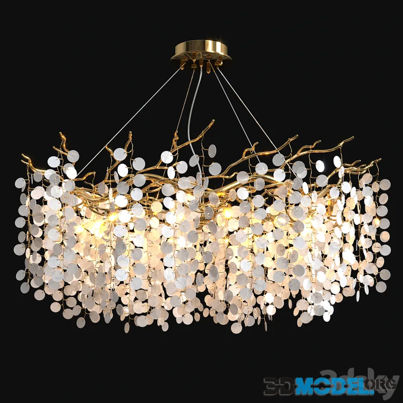 Coins Branching Chandelier