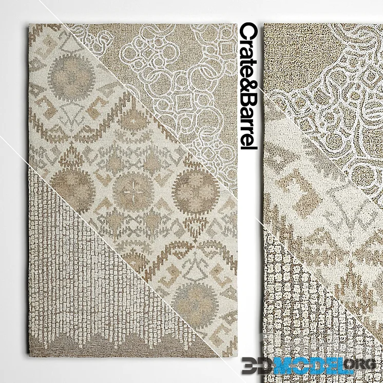 Crate and Barrel Vol.1 (3 size wool rugs)