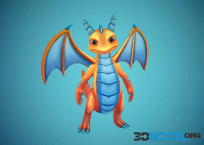 Cute Dragon – Lowpoly Handpainted (PBR)