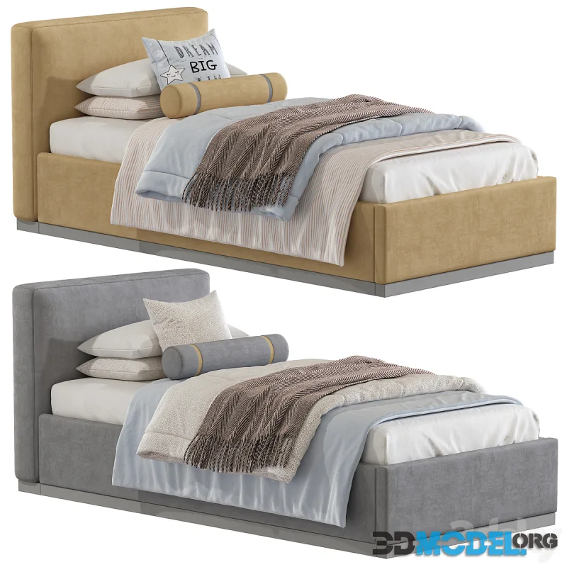 Dawn Kids' Bed, Indigo Linen 411