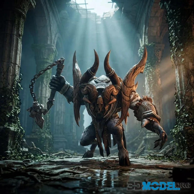 Demon Bull Animated (PBR)