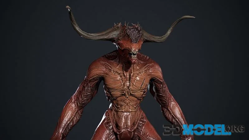 Demon Character low-poly (PBR)