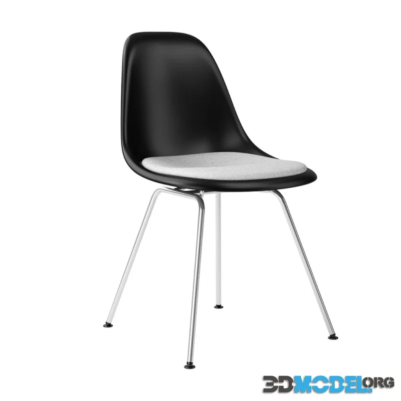 Eames Fiberglass Side Chair DSX Soft Seats by Vitra