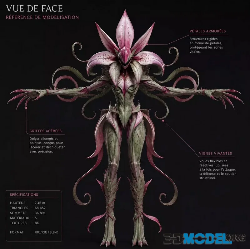 Esprit de la Nature Creature Vegetale 3D Riggee Collection (PBR)