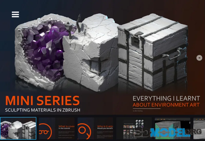 ArtStation - Everything I learnt about Environment Art - Mini Series - Sculpting Materials in Zbrush