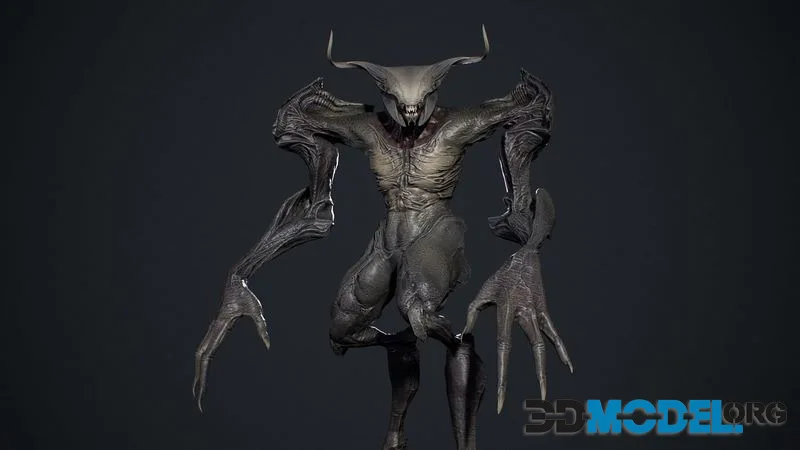 Faceless Demon 3 low-poly (PBR)