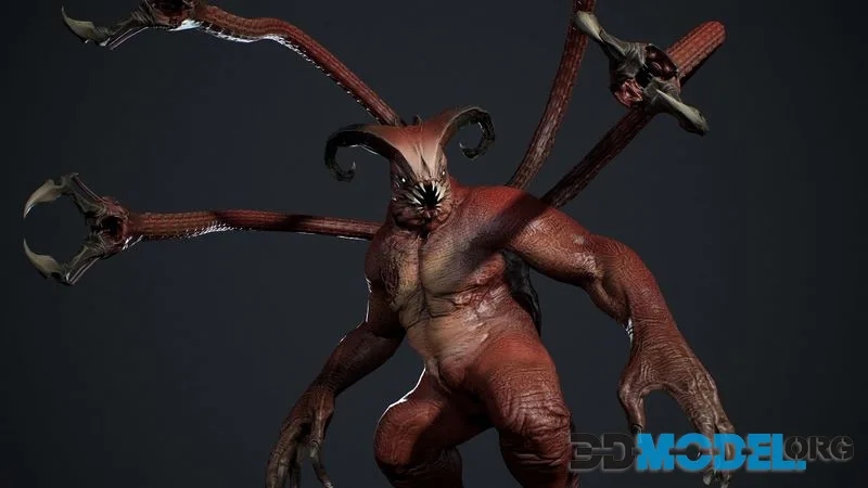 Fat Demon 2 low-poly (PBR)