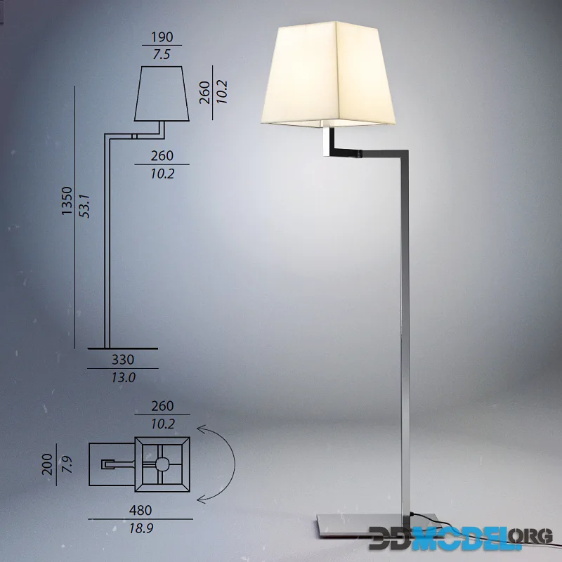 Floor lamp CONTARDI Liseuse FL
