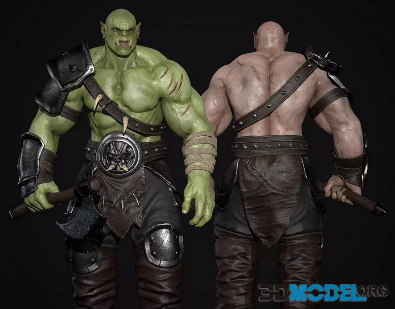Game Ready Realistic Orc Character low-poly (PBR)
