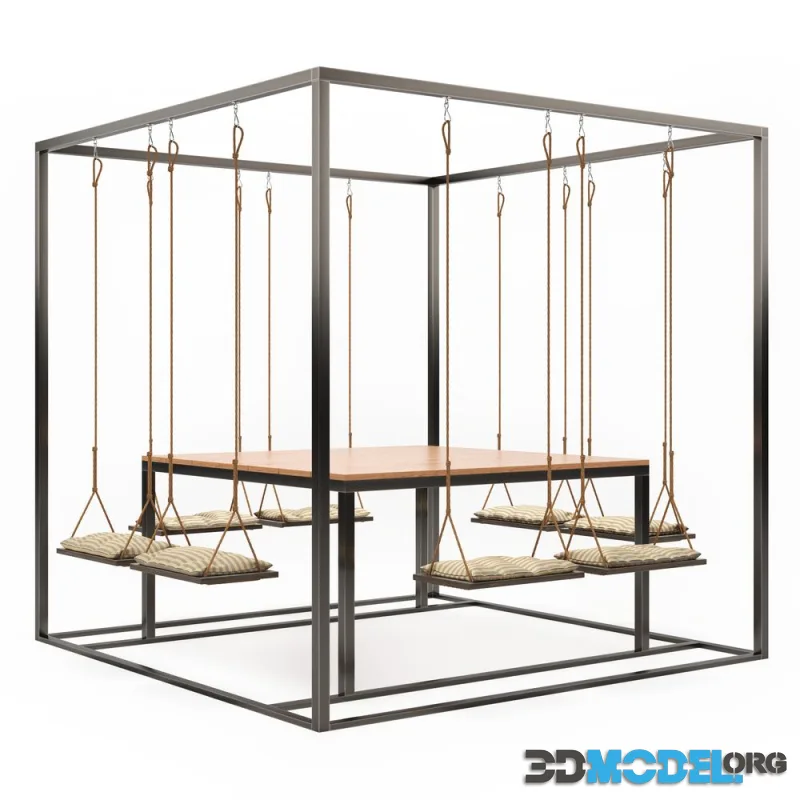 Garden swing table