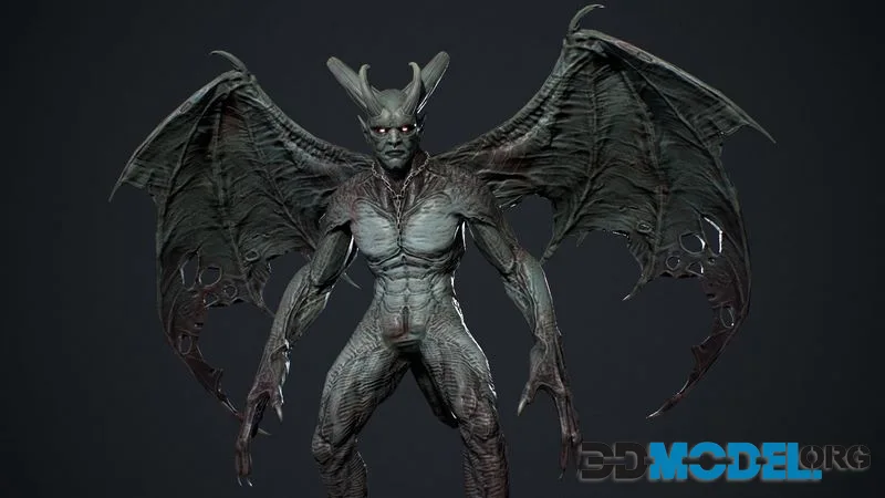 Gargoyle 2 low-poly (PBR)