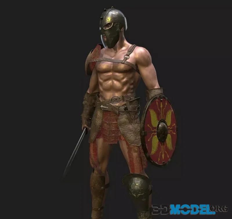 Gladiator low-poly (PBR)