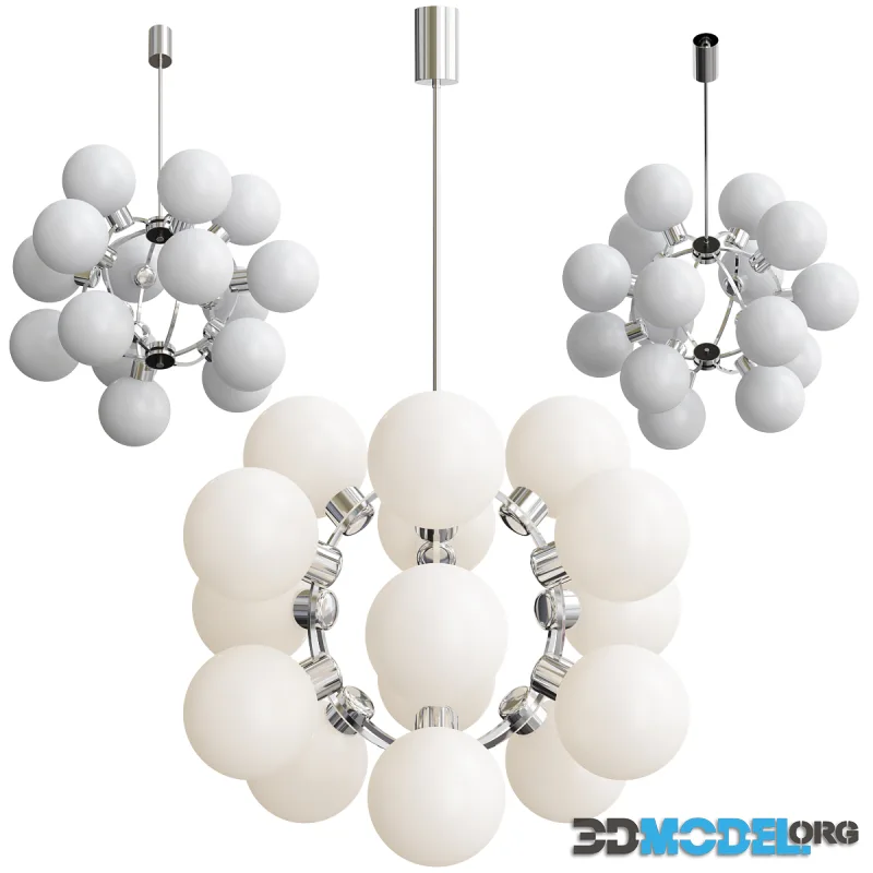 Grand 1970 Mid-Century Modernist 15 Lights Atomic Chrome Sputnik Chandelier