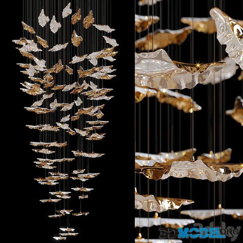 Haberdashery Luxury Leaf Fall chandelier