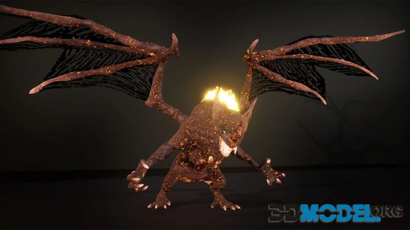 Hell Bat Low-poly (PBR)