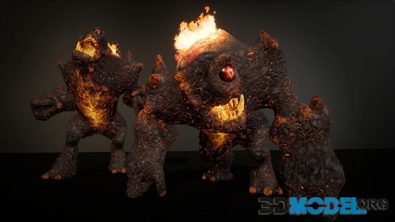 Hell Cyclop Low-poly (PBR)
