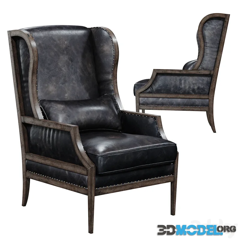 Hooker Furniture Living Room Laurel Exposed Wood Club Chair