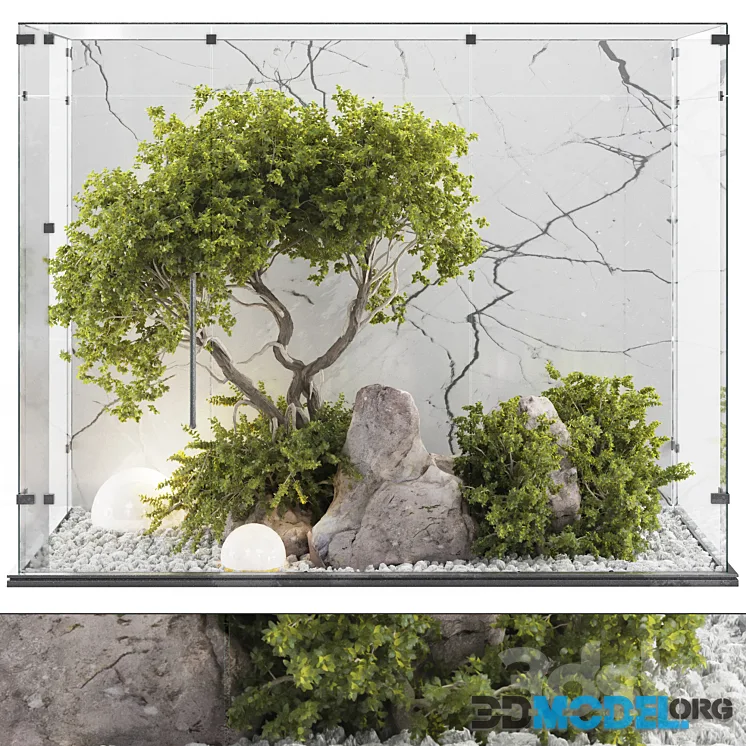 Interior courtyard garden behind the glass 295