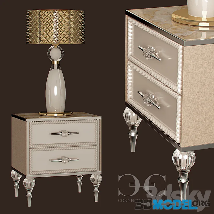Lamp and bedside table Cornelio Cappellini