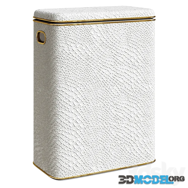Laundry basket Geralis KWG-B white, standard