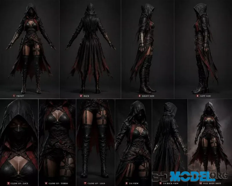 Le Bracelet d Argent Secret Dark Assassin Rigged (PBR)