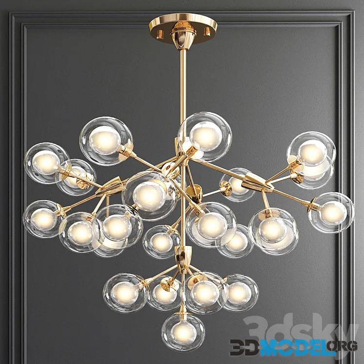 LED Clear Crystal Ball Chandelier