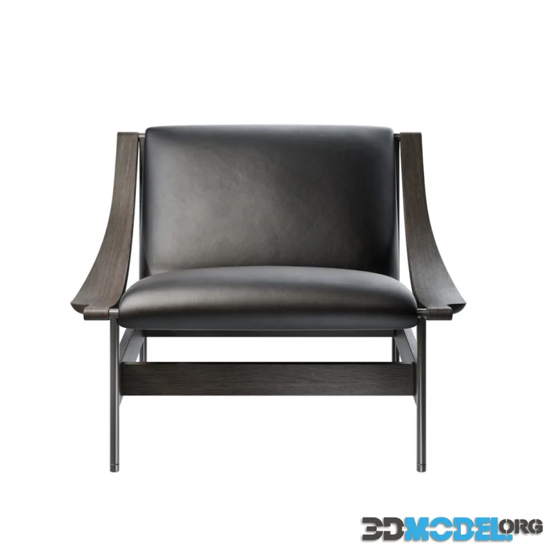 Lia Leather Armchair black