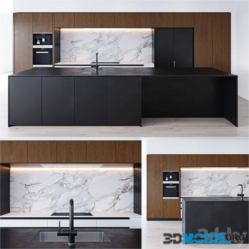 Modern kitchen 2 with Built-in Miele technique