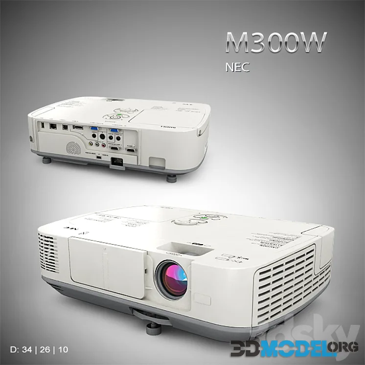 NEC M300W, technology, pc, plastic, electronics, projector