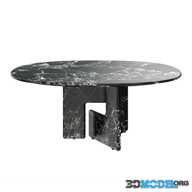 Nico Round Marble Table by Minotti